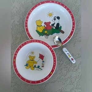 Vintage Selandia Melamine Bowl Plate& Spoon
ABC 123 Bears At Play  1985 Pat Wong
